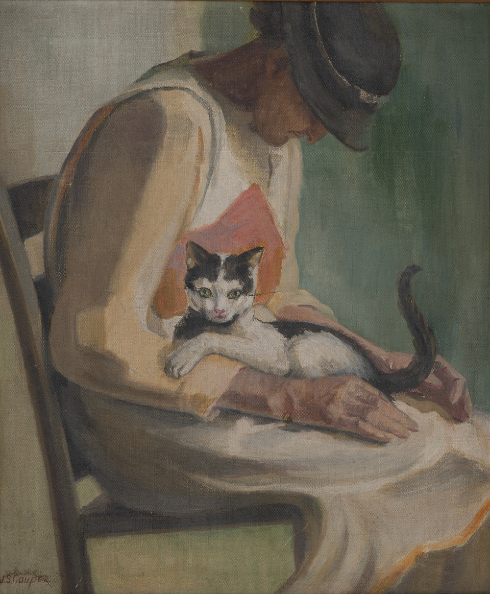 Portrait Woman with the Cat